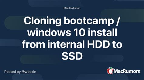 macrumors bootcamp clone hdd